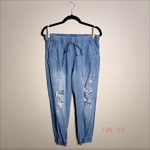 MUSTARD SEED denim chambray jogger pants